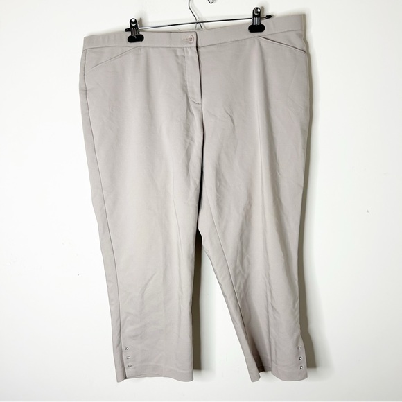 TanJay Women's Dress Pants Trousers Straight leg Casual Button Details Size 18 - Picture 4 of 9